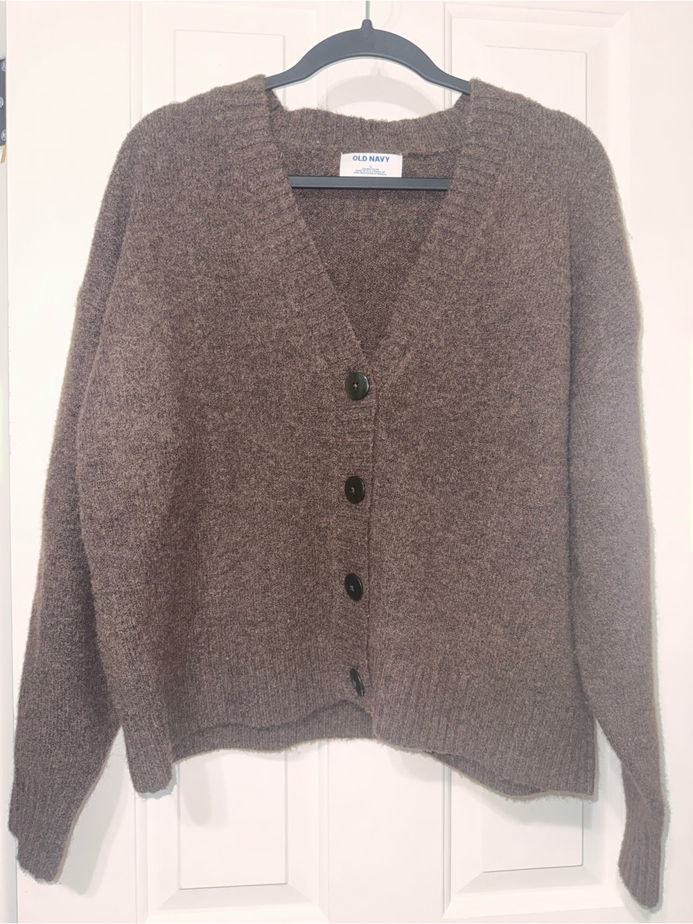 Old Navy Women's Brown Button Front V-Neck Cardigan